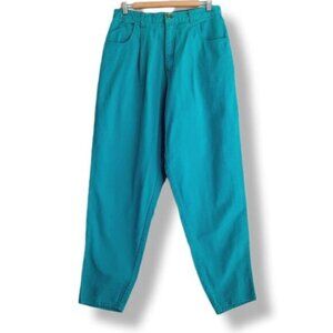 LADY FOOTLOCKER Vintage Hi-Rise Mom Jeans Teal Sz 14 | 16